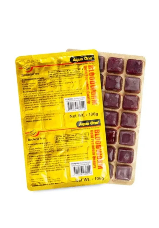 Aqua One Premium Quality Bloodworm Fish Food Gold 100g